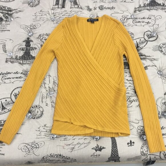 Inc Surplice Ribbed Top - Picture 2 of 5